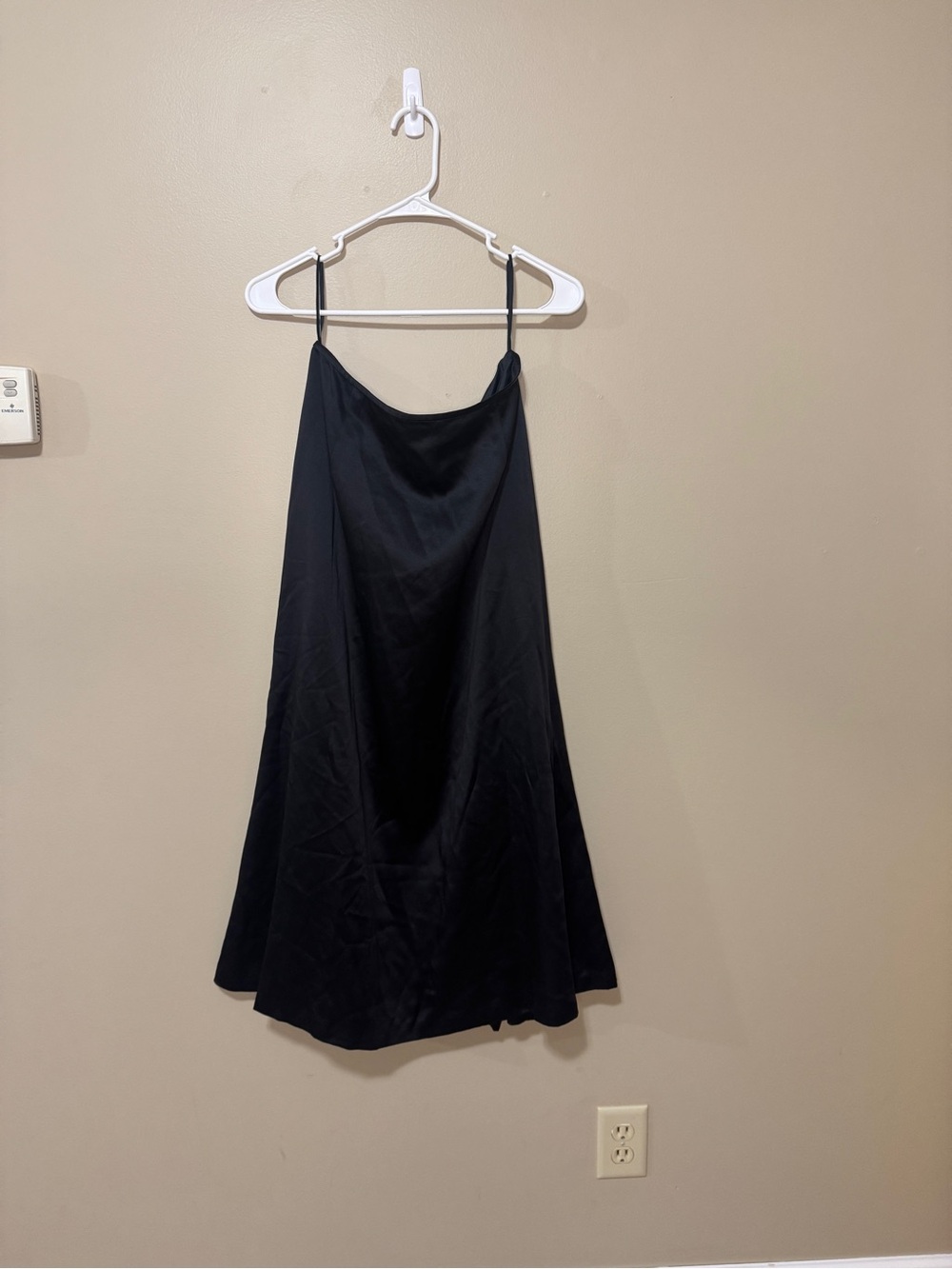 Talbots Black Silk A-Line Skirt